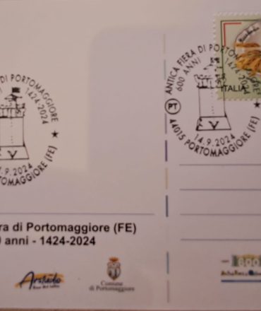 Annullo postale per i 600 anni Antica Fiera Portomaggiore 24